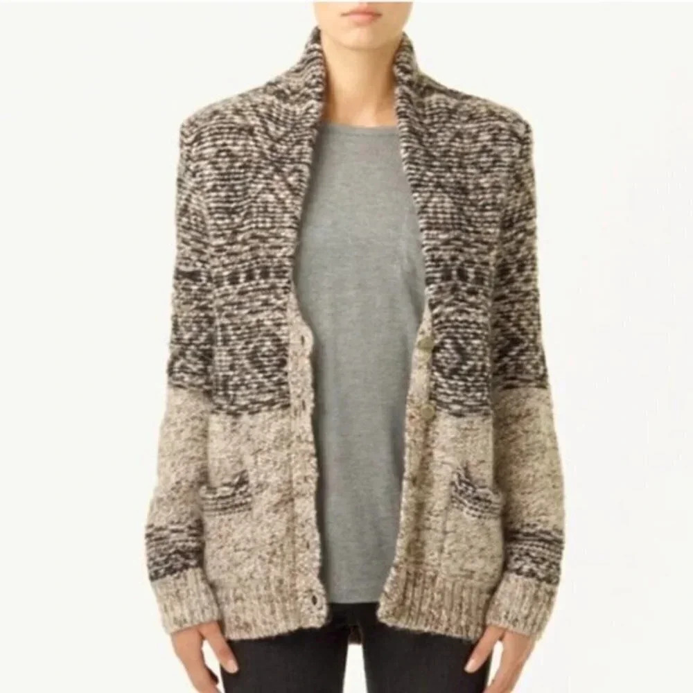 Aritzia Wilfred Free Wool Alpaca Nord  Knit Button Cardigan